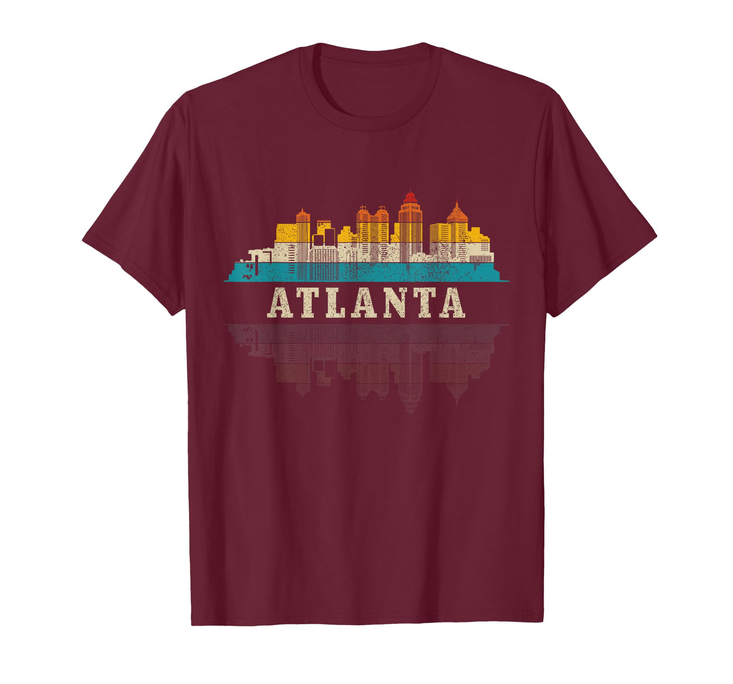 Atlanta Skyline Georgia ATL Vintage Pride Retro T-Shirt