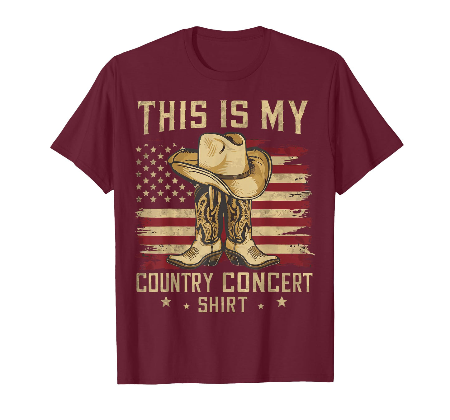 This Is My Country Concert Shirt T-Shirt, Small, Black