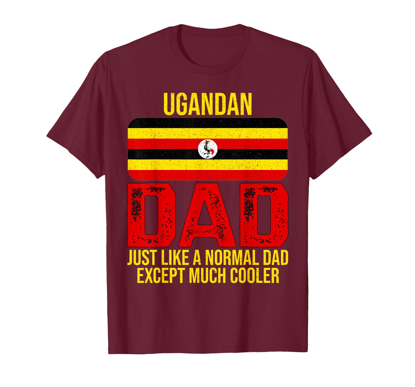 Vintage Ugandan Dad Uganda Flag Design For Father's Day T-Shirt