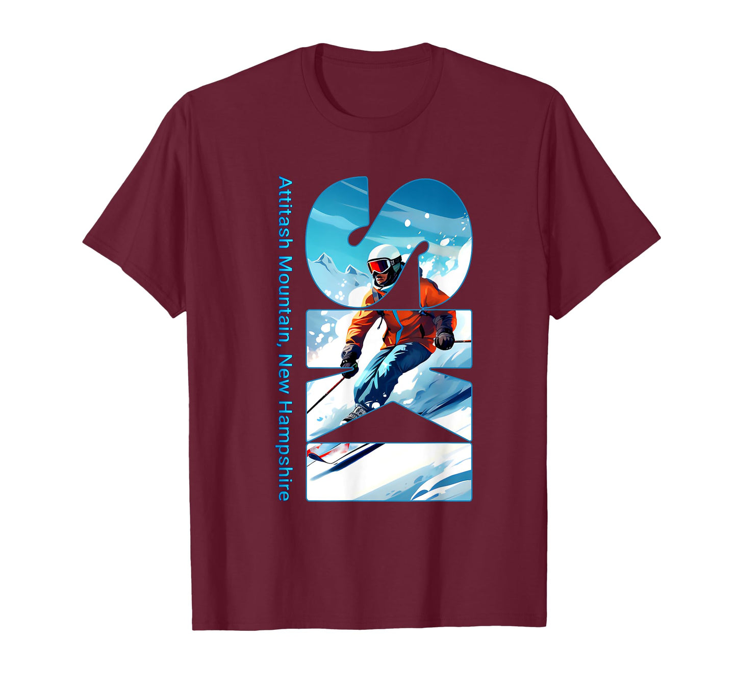 Attitash Mountain Cool Skiing Vacation Ski Outdoor Skier T-Shirt