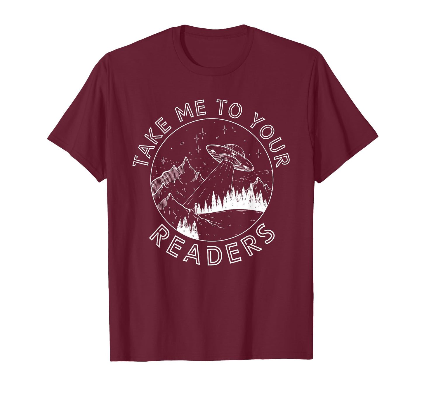 Take Reading English Teacher Library Alien Space T-Shirt T-Shirt