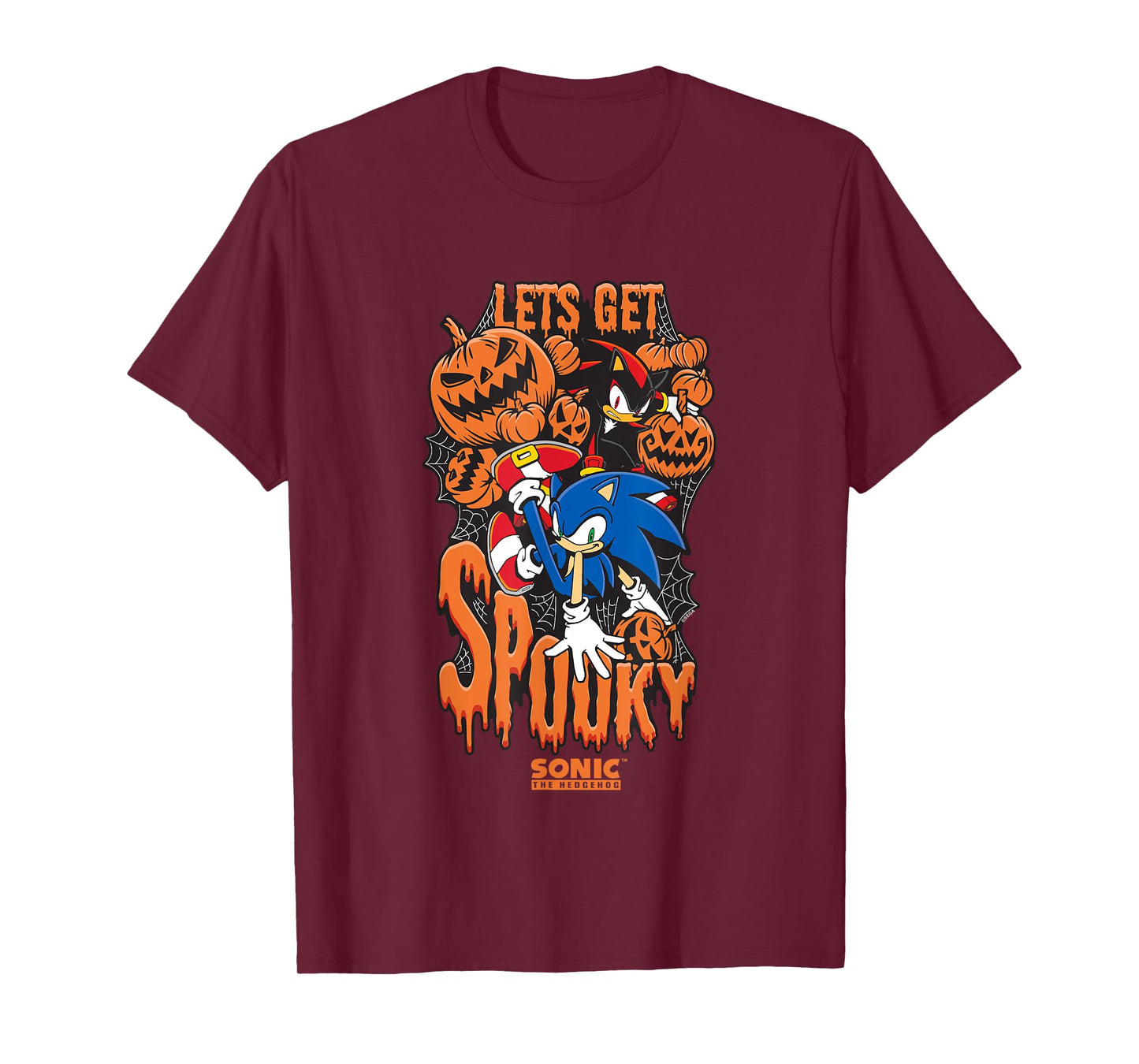 Sonic The Hedgehog Halloween Let's Get Spooky Sonic & Shadow T-Shirt