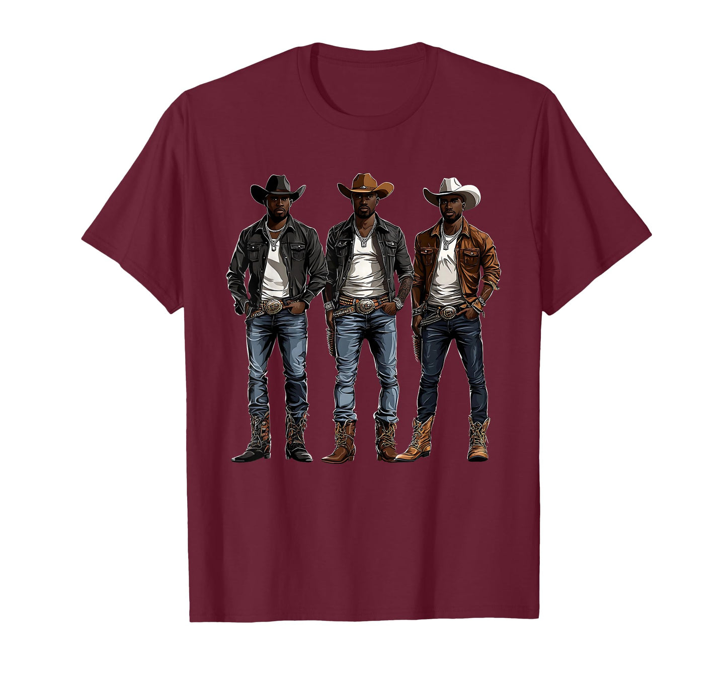 Black African American Cowboy Western Country Texas Rodeo T-Shirt