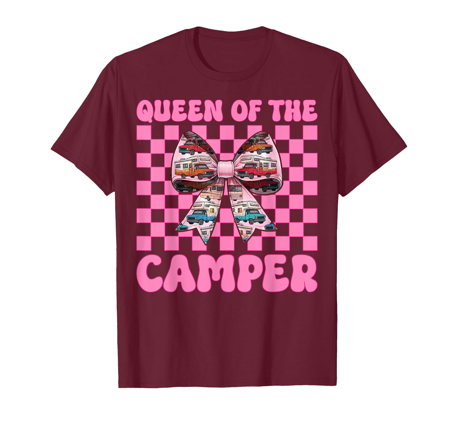 Queen of The Camper RV Camping Camper Motorhome Girl Mom T-Shirt
