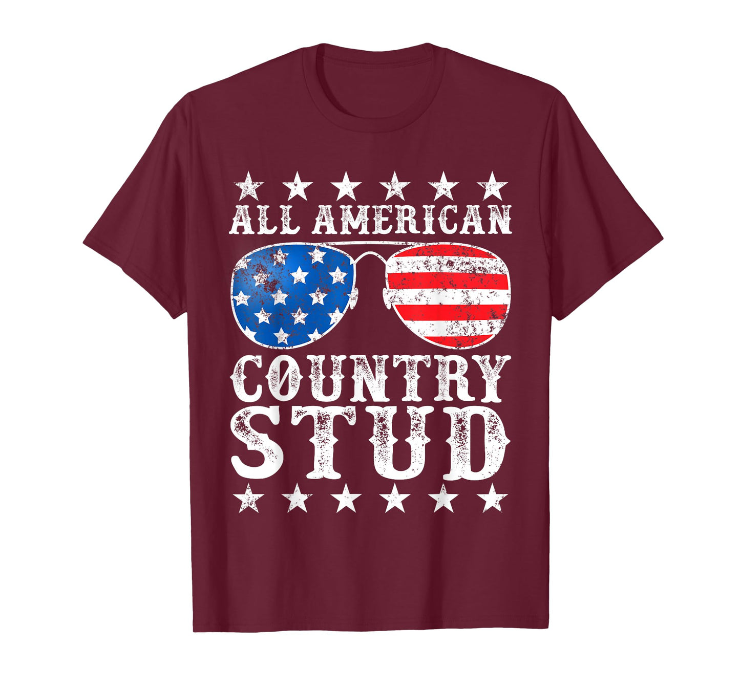 All American Stud Boy Country 4th of July USA Flag Gift T-Shirt