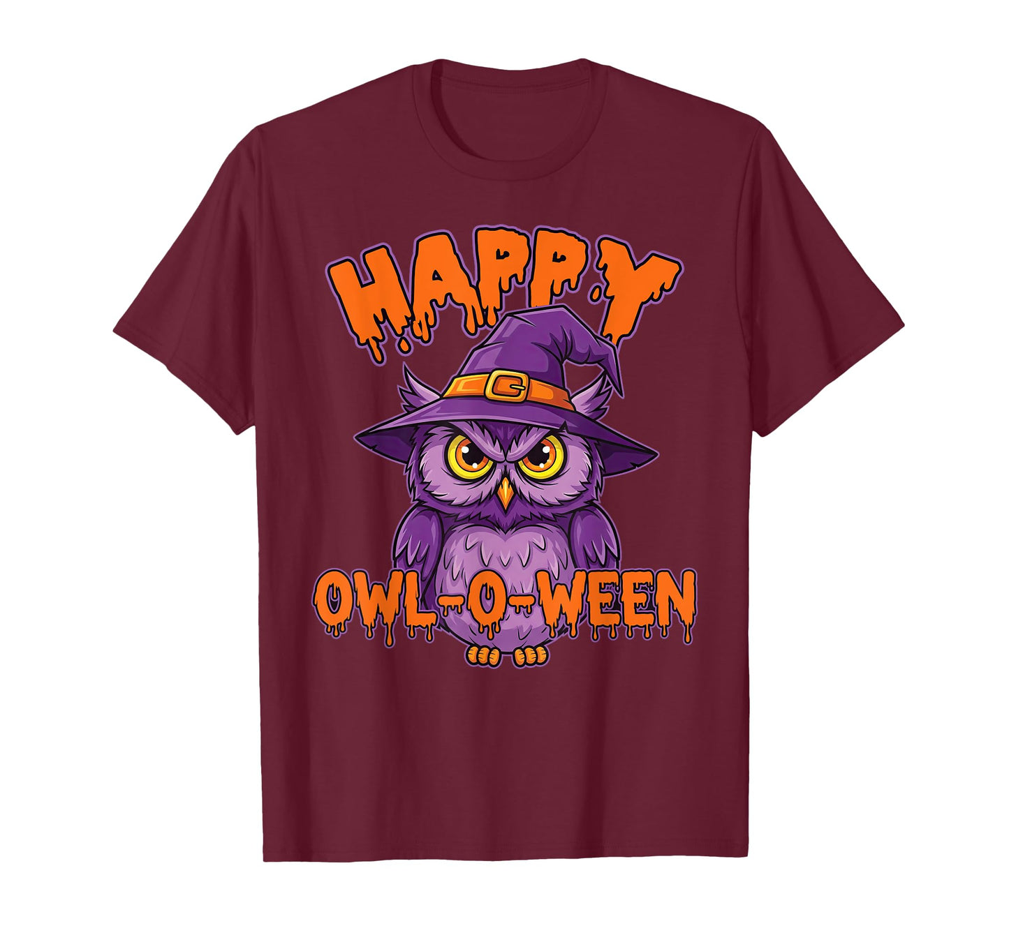 Happy Owl-O-Ween Spooky Owl Costume for Halloween Funny T-Shirt