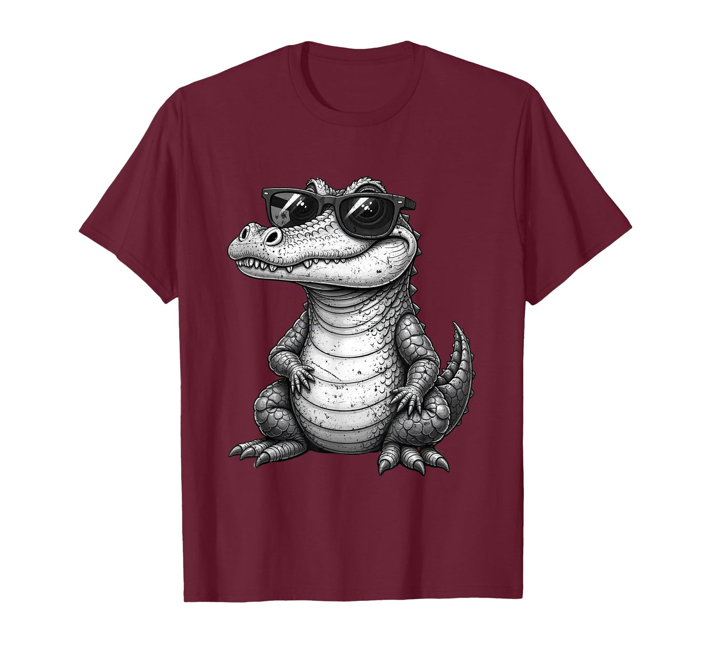 Crocodile Wearing Sunglasses Quirky Alligator Funny Animal T-Shirt