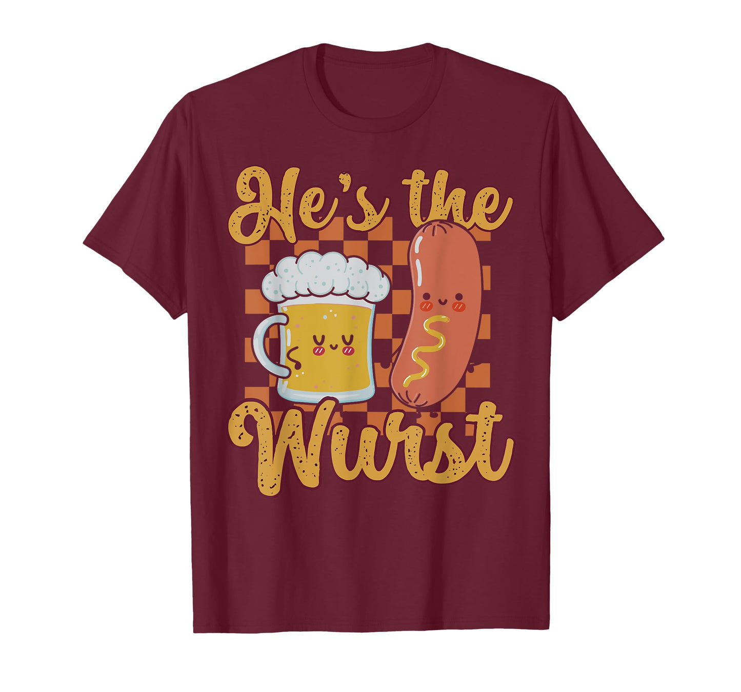 Oktoberfest German Drinking He's The Wurst Couple Matching T-Shirt