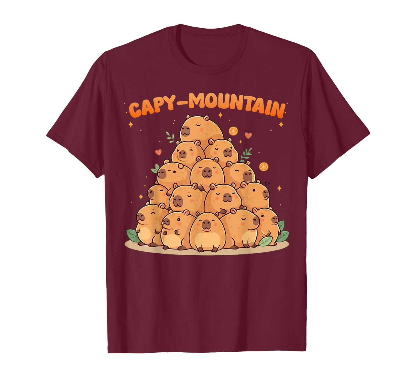Cozy Capy-Mountain Cute Capybara Lovers Outfit T-Shirt