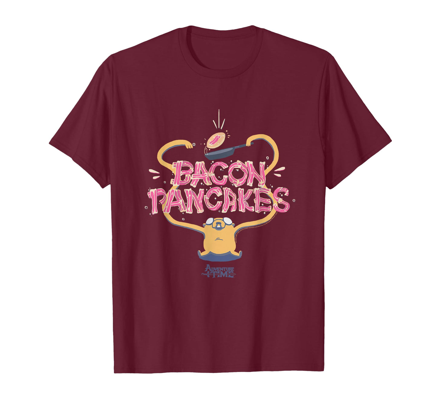 Adventure Time Jake Bacon Pancakes Cartoon T-Shirt