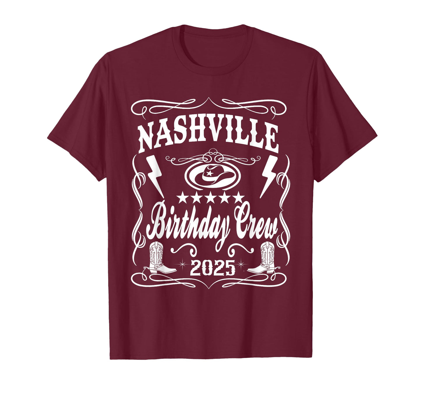 Nashville Birthday Bash 2025 Whiskey Theme T-Shirt