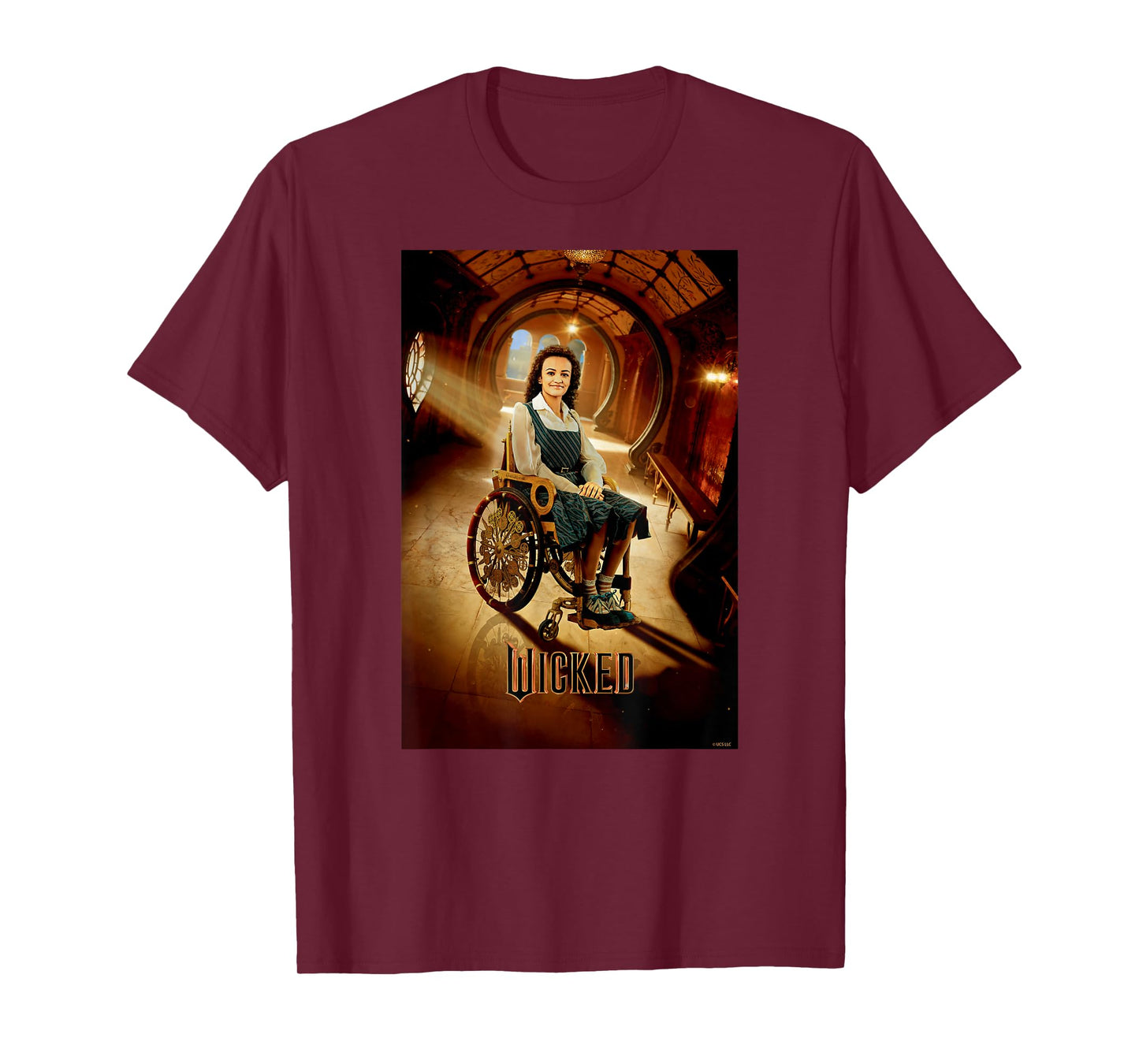 Wicked Unisex Adult Nessarose T-Shirt, Black, Small, Short Sleeve, Movie-Inspired Modern, Official Licensed Design