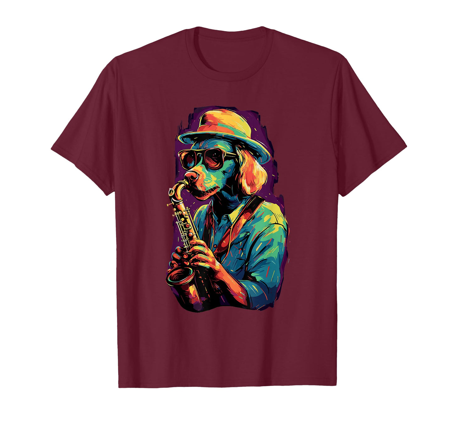 Dog With Saxophone Dog Playing Saxophone T-Shirt
