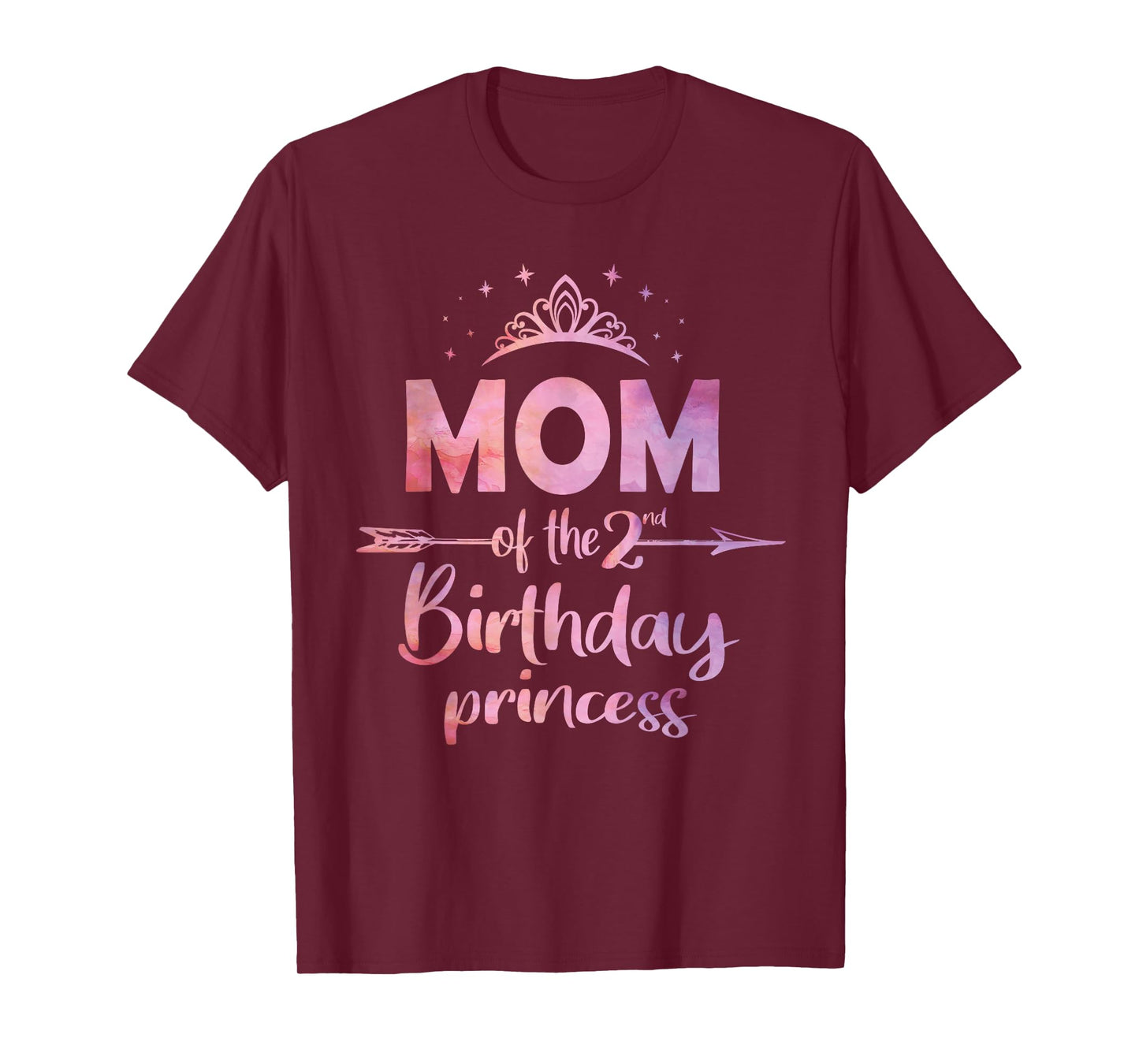Mom Of The 2nd Birthday Princess Girl 2 Years Old B-day T-Shirt