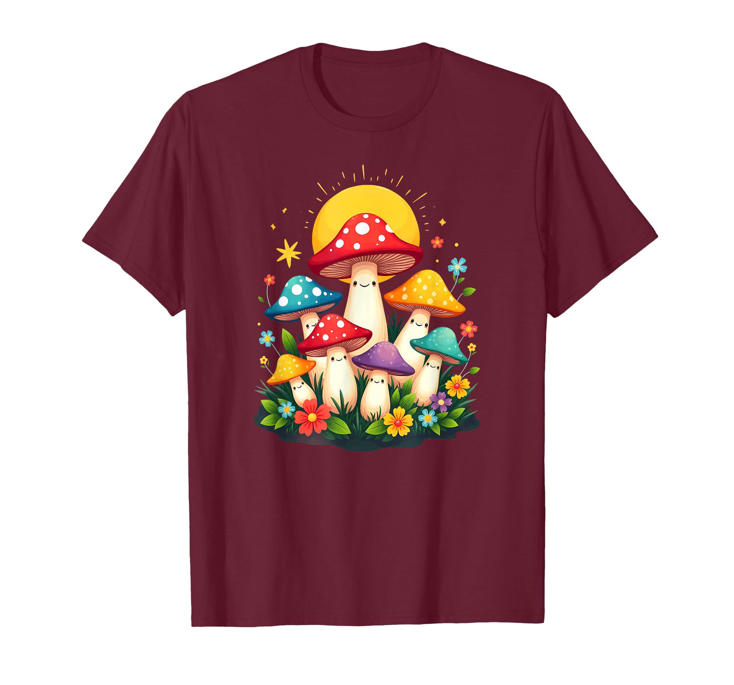 Floral Cute Mushroom Fungi Halloween Costume T-Shirt
