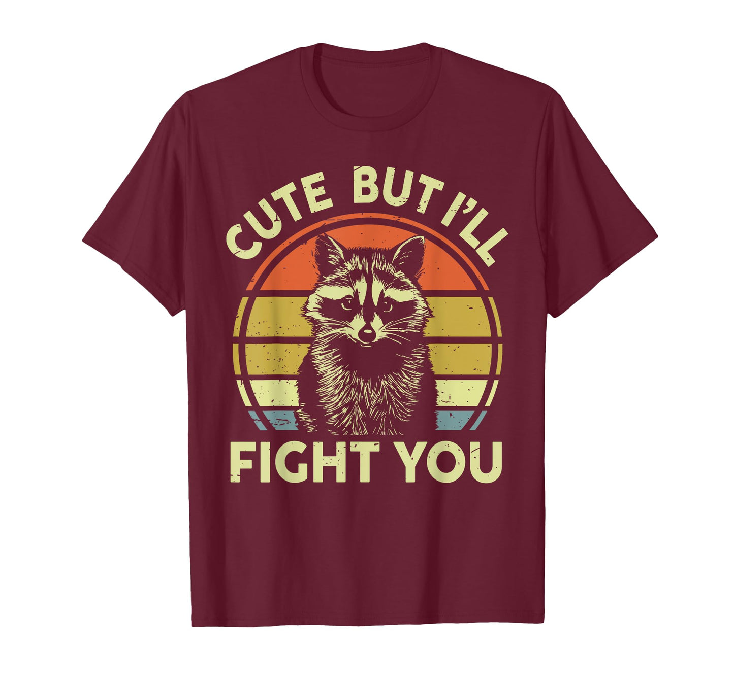 Cute But Ill Fight You Funny Raccoon Boy Toddler Trash Panda T-Shirt