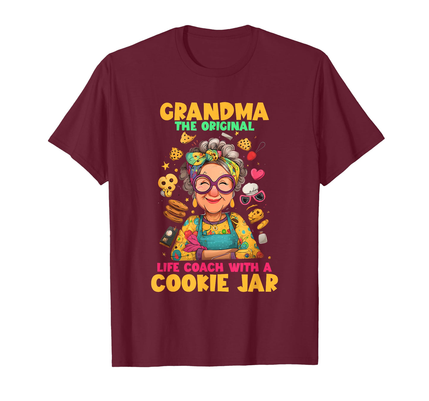 Grandma is The Original Life Coach with a Cookie jar T-Shirt