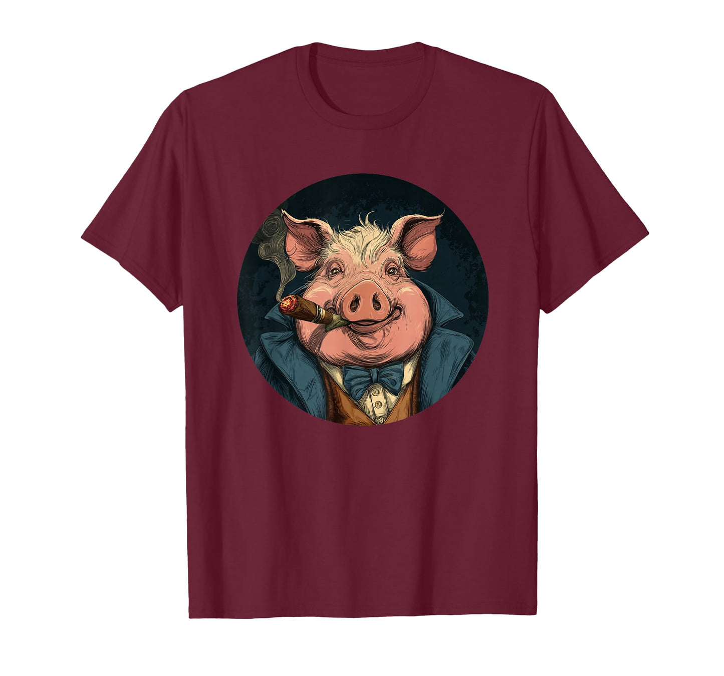 Funny Smoking Pig with Cigar Costume T-Shirt