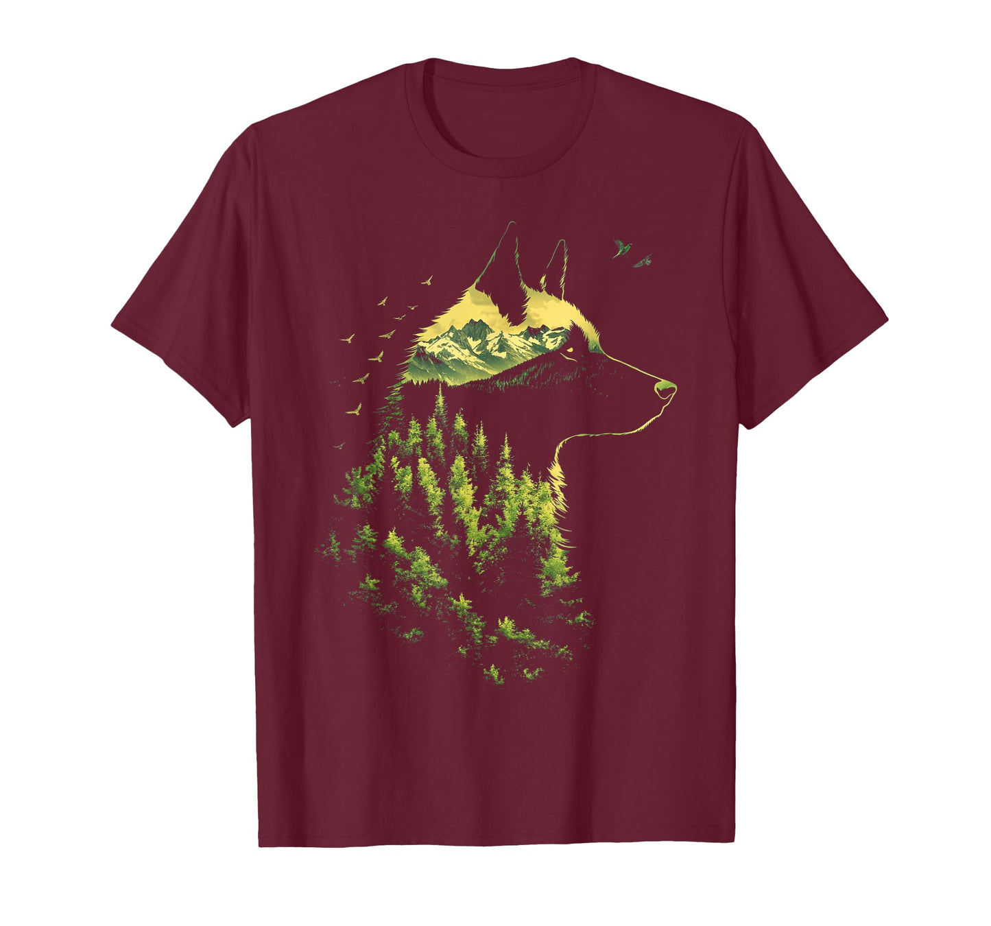 German Shepherd Mountain Hiking Camping T-Shirt