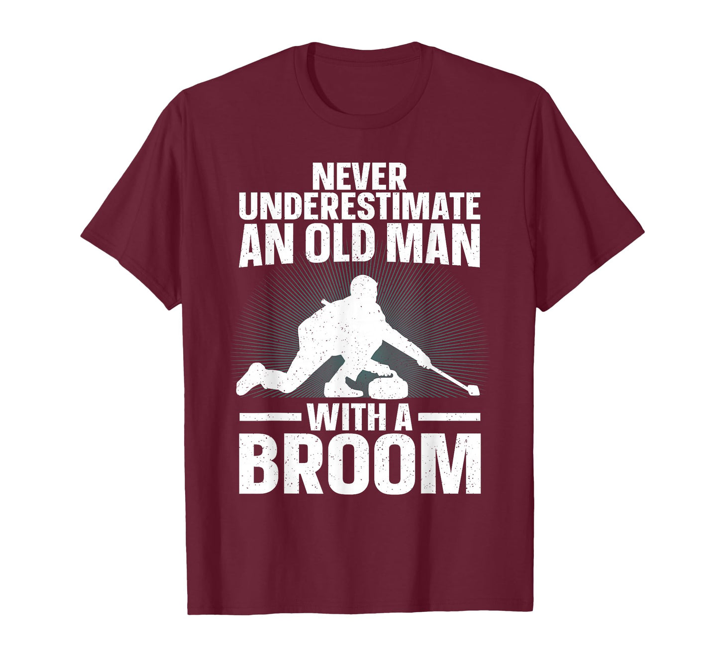 Best Curling Art for Grandpa Men Curling Sport Curling Lover T-Shirt