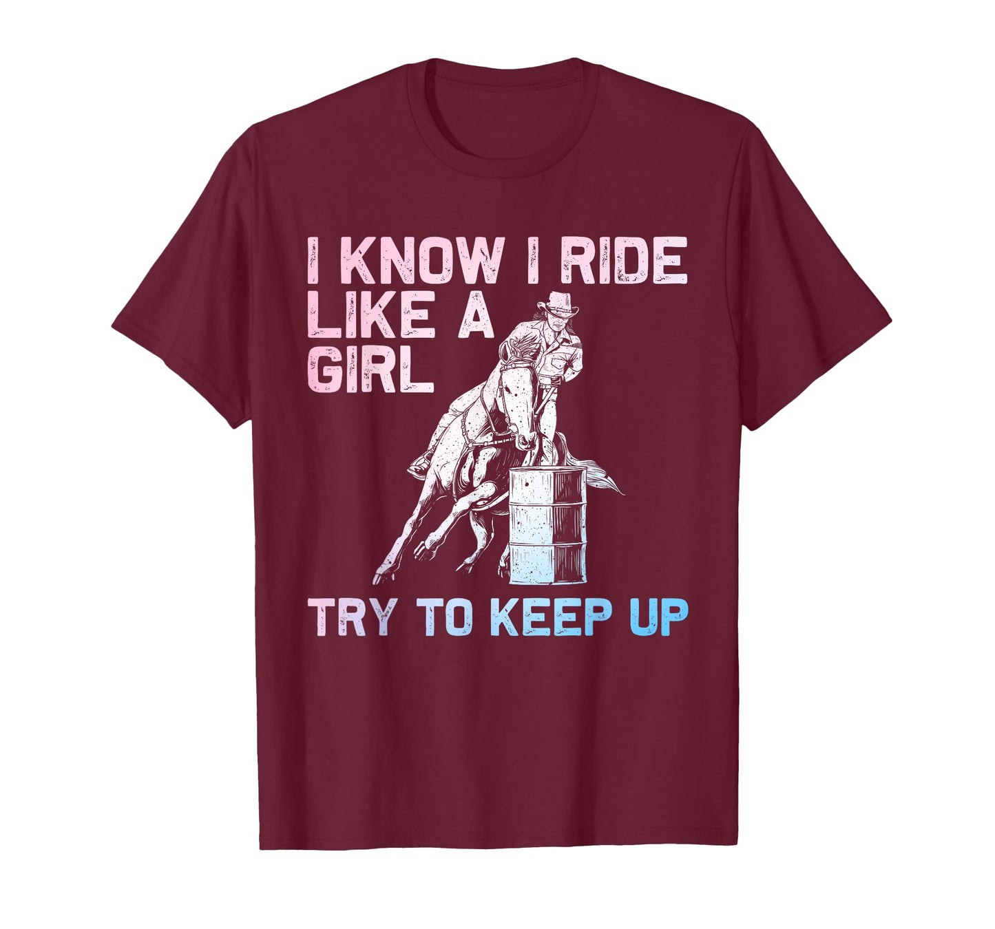 Barrel Racing Design For Women Girls Cowgirl Barrel Racing T-Shirt