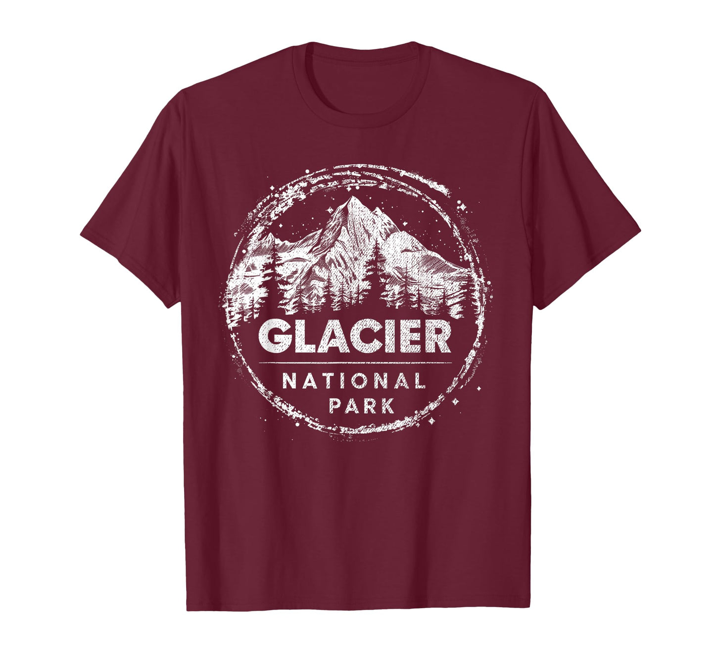 Glacier - US National Park Vintage Men Women Kids Retro T-Shirt