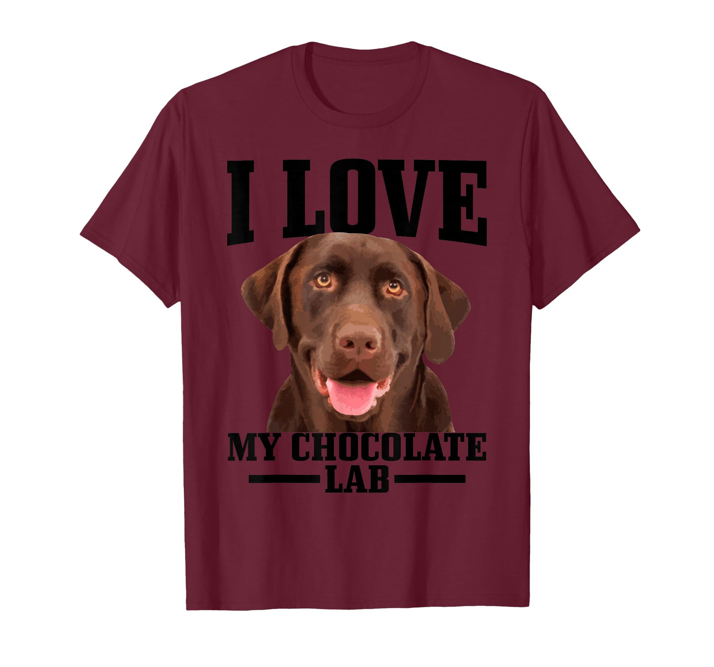 Chocolate Labrador Retriever Mom Dad I Love My Lab Dog T-Shirt