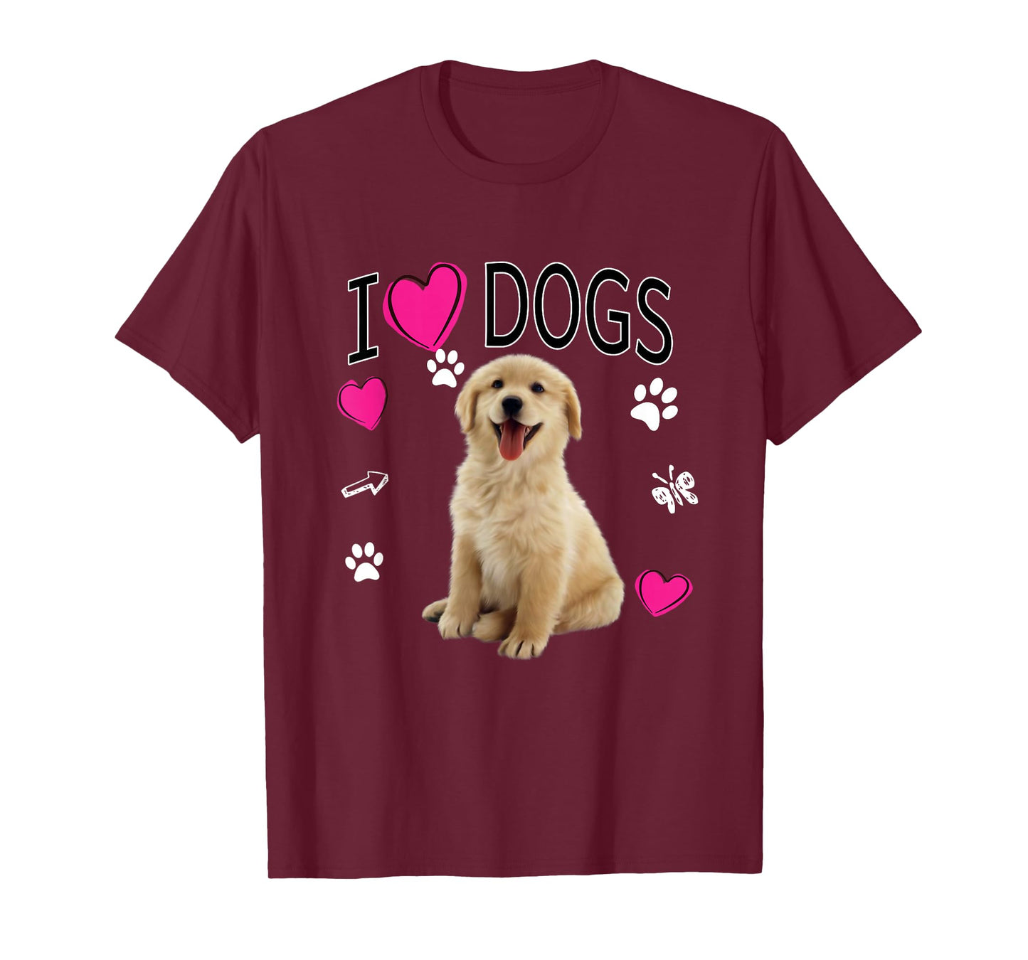 I Love Dogs Shirt - Golden Labrador Retriever t Shirt T-Shirt