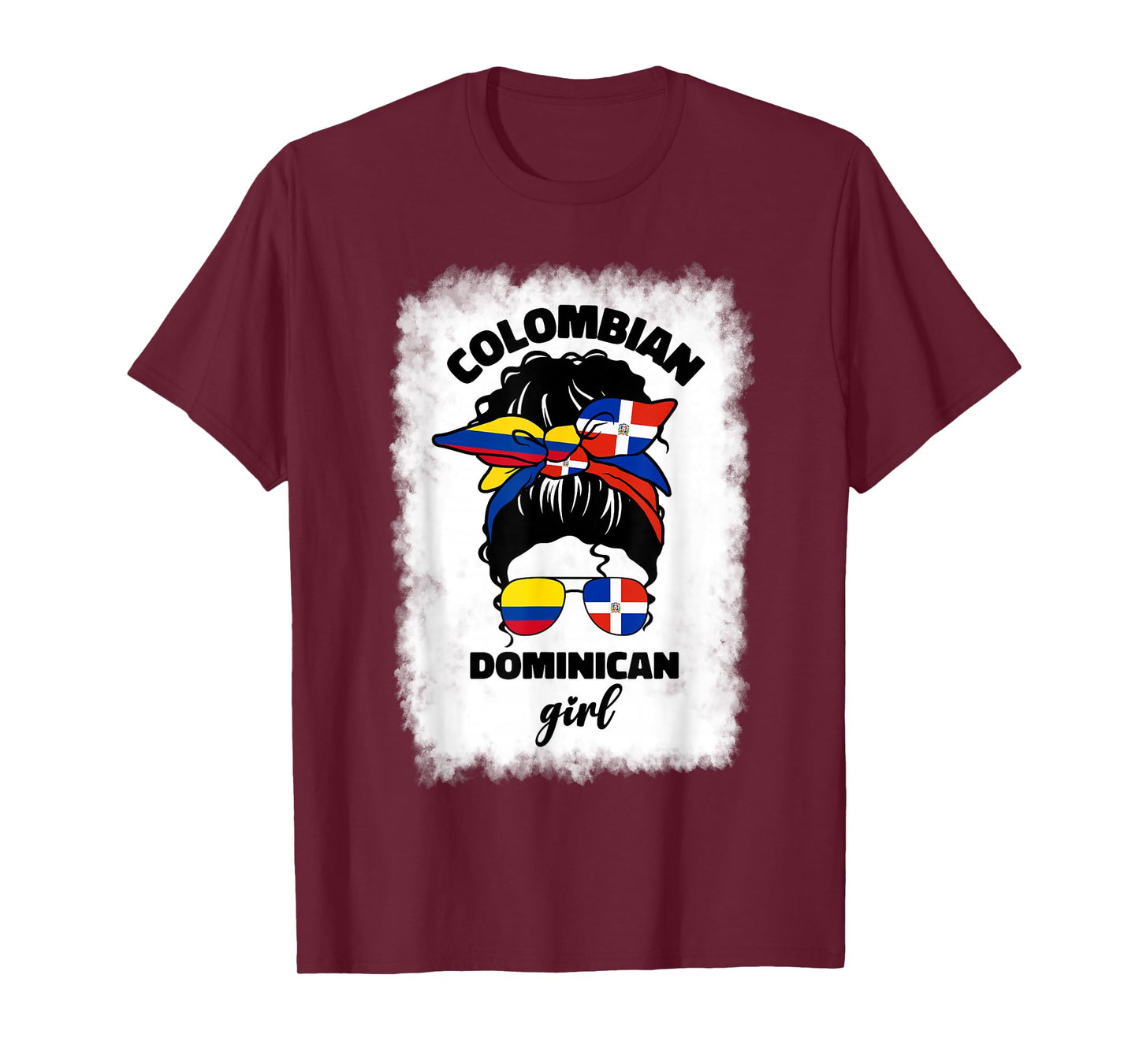 Half Dominican And Colombian Colombia Flag Girl Girls Mix T-Shirt