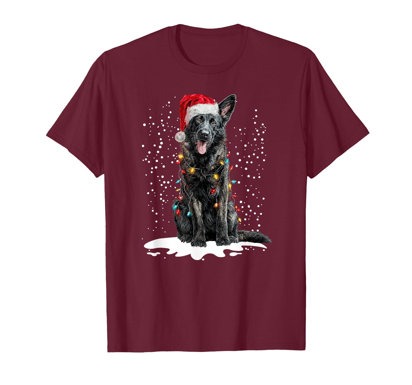 Dog Xmas Men Women Favorite German Shepherd Christmas T-Shirt