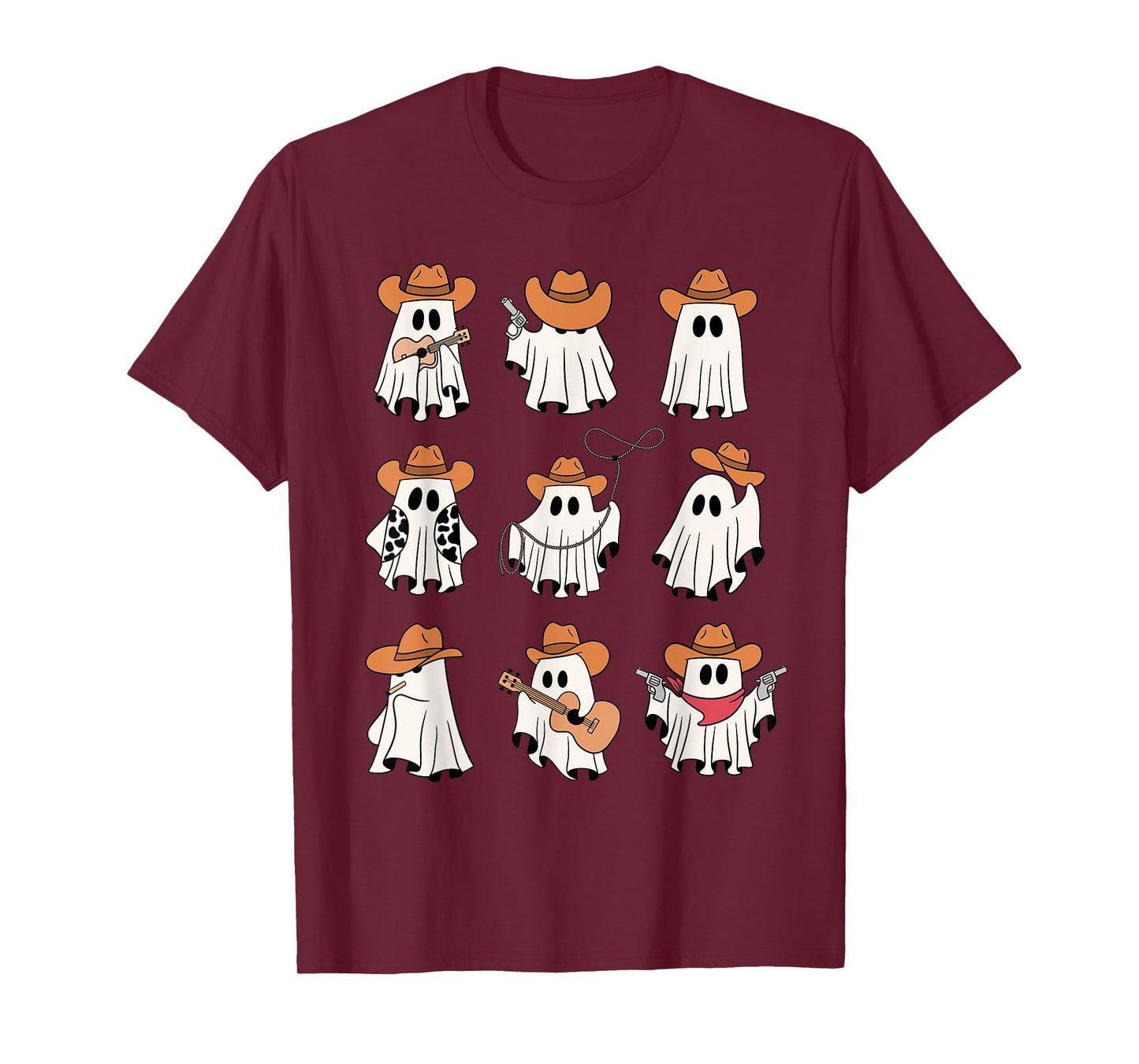 Cowboy Ghost Halloween Ghoul Design Funny Cowgirl Cowboy T-Shirt