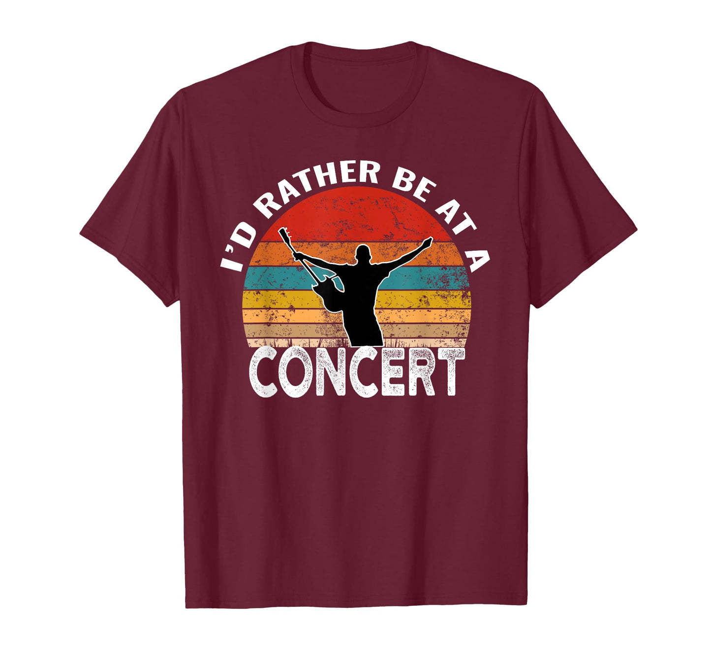 I'd Rather Be At A Concert Funny Music Concert Lover T-Shirt