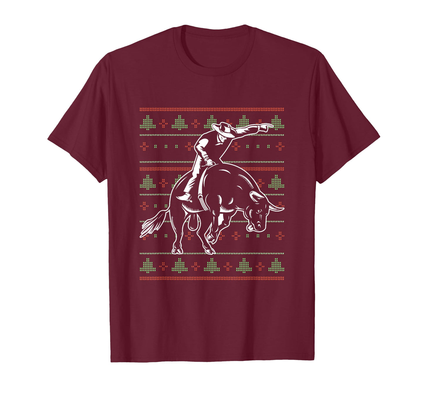 Ugly Christmas X-Mas Rodeo Santa Claus New Year Bull Riding T-Shirt