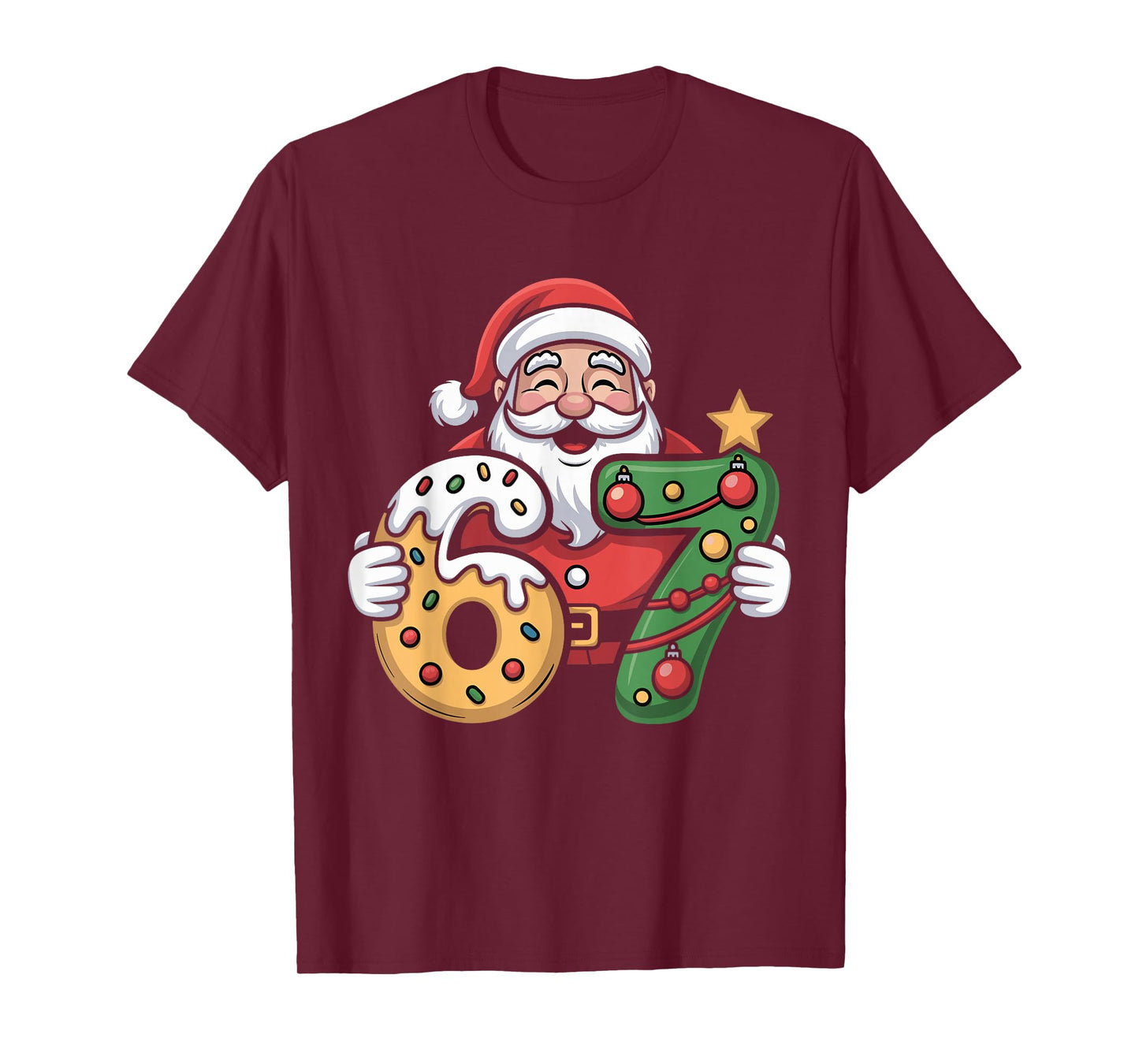 67 Meme Funny Santa Six Seven Christmas Xmas Kids Men Women T-Shirt