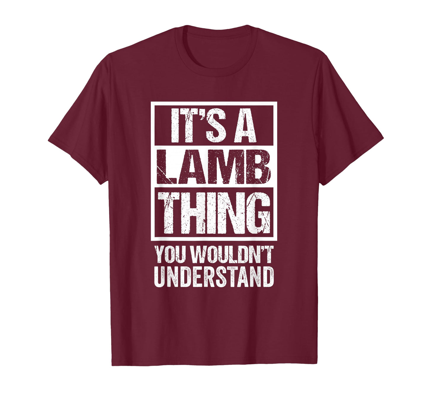 It's A Lamb Thing You Wouldn't Understand Surname Name T-Shirt
