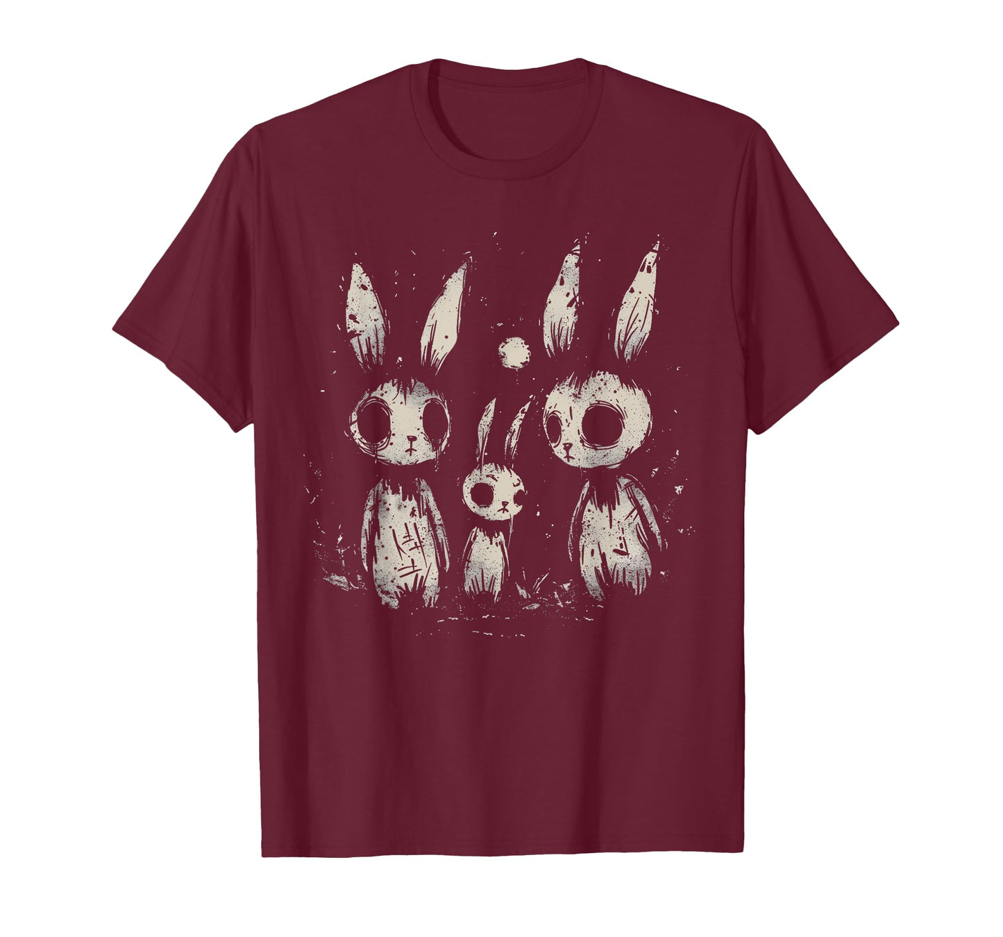 Creepy Cute Bunny Rabbits Horror Goth Grunge Alt Aesthetic T-Shirt