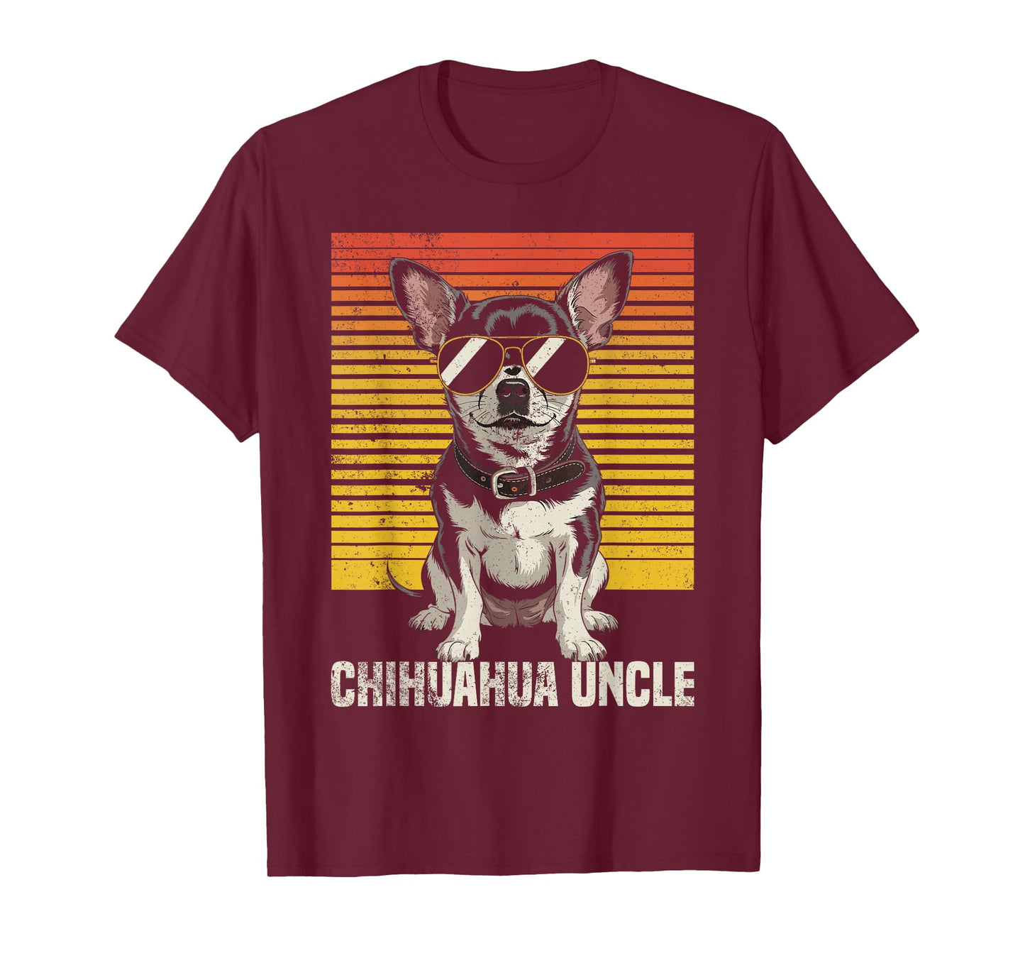 Cool Retro Chihuahua Uncle Funny Vintage Dog Owner T-Shirt
