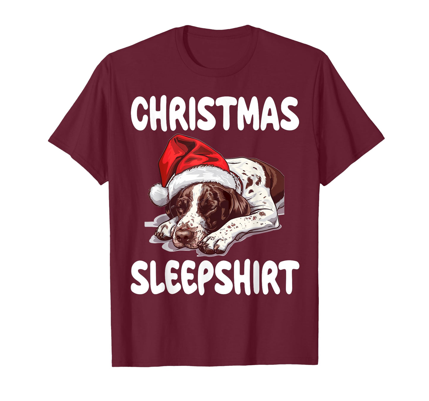 Cute German Shorthaired Pointer Dog Official Christmas T-Shirt