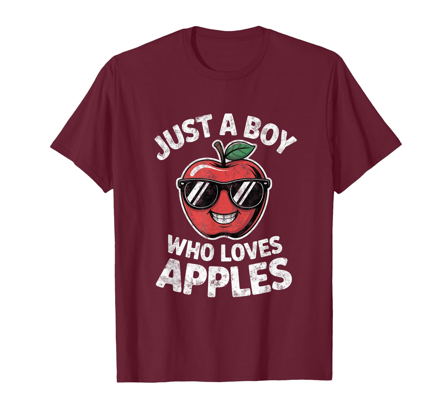 Just a Boy Who Loves Apple Teen Boys Toddler Kid T-Shirt