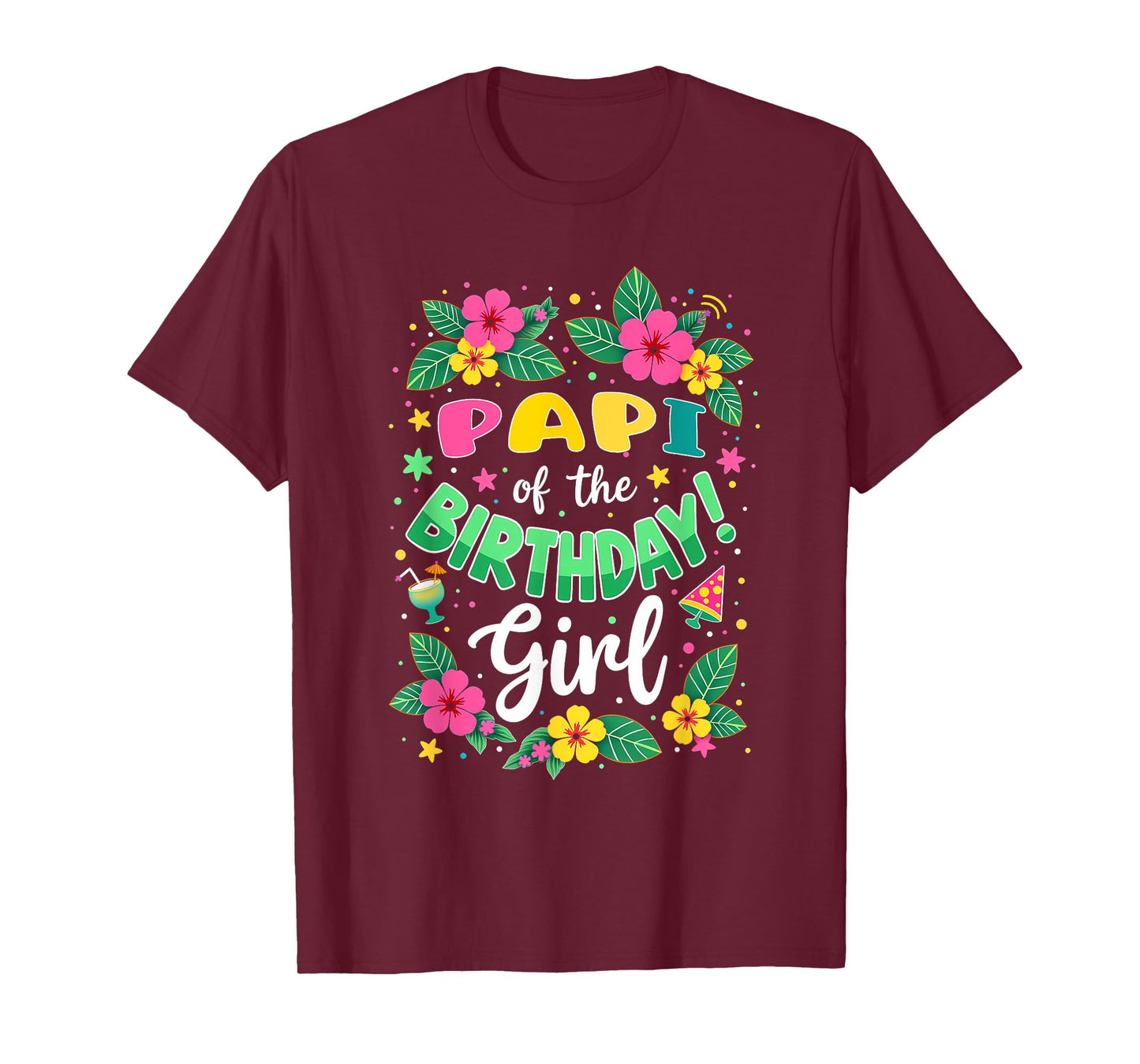 Aloha Hawaii Daddy Papi Of The Birthday Girl T-Shirt