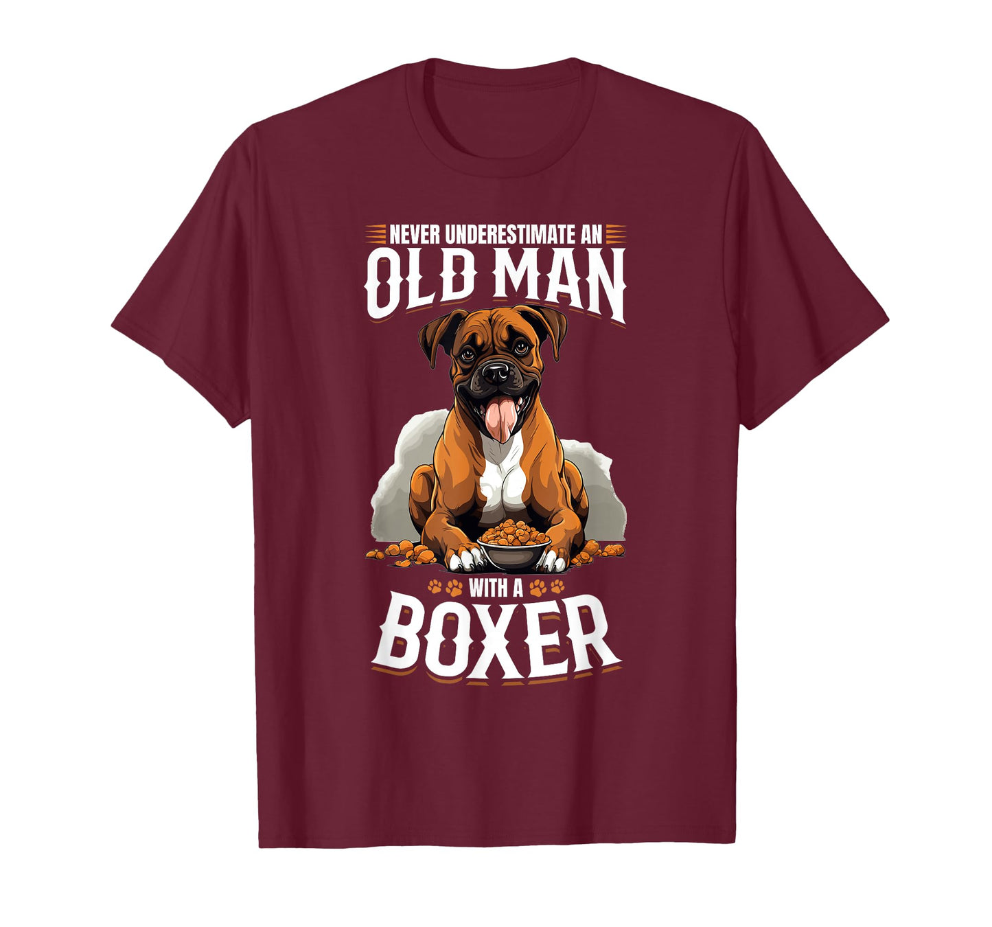 Boxer Dog Breed Pet - Never Underestimate an Old Man T-Shirt