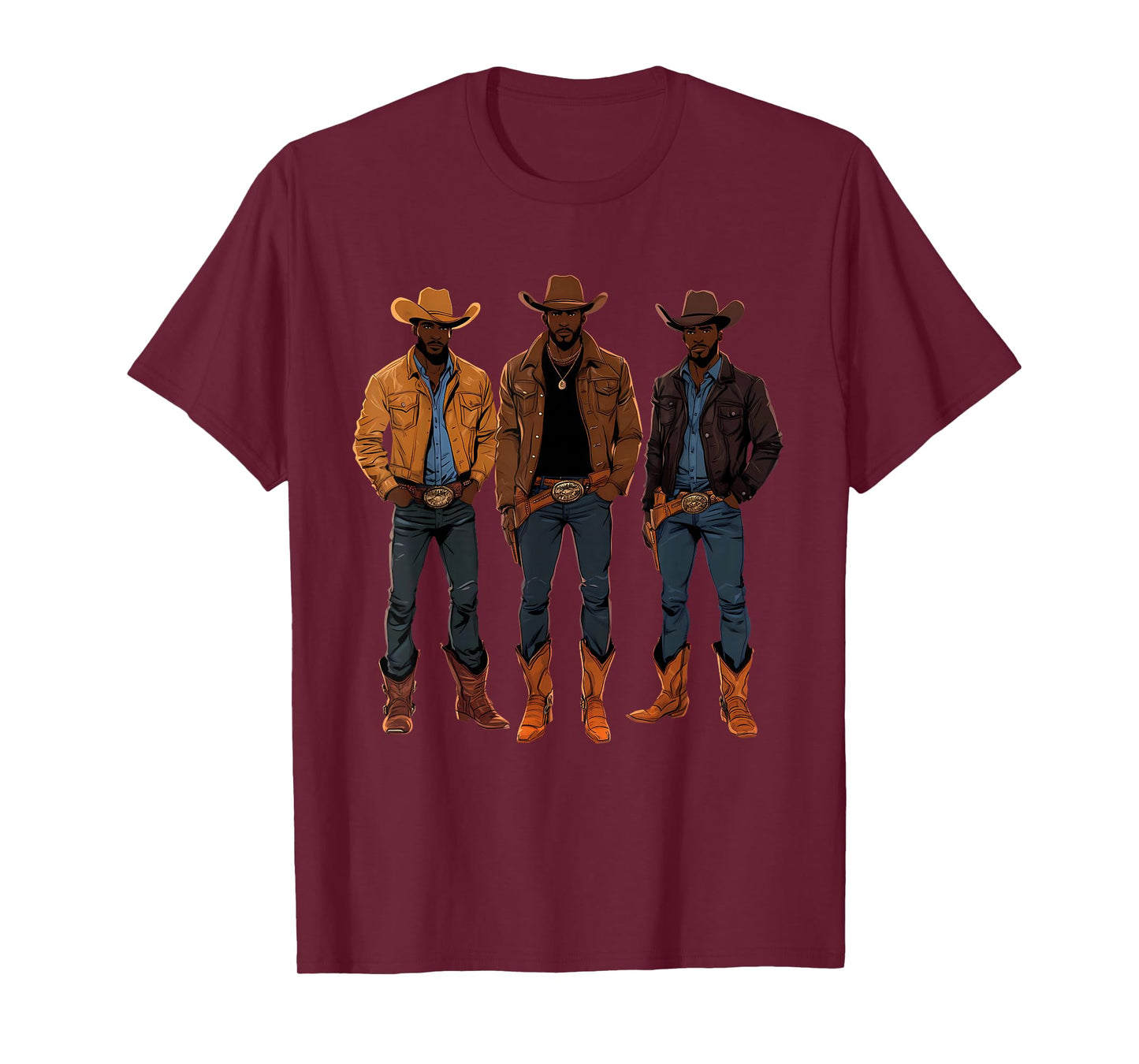 Black African American Cowboy Western Country Texas Rodeo T-Shirt