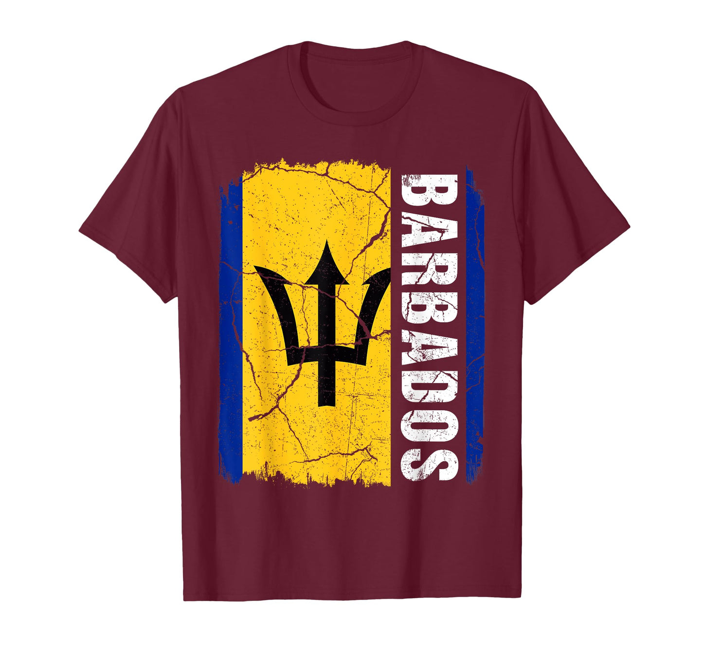 Vintage Barbadian Flag Barbados Pride Roots Heritage T-Shirt