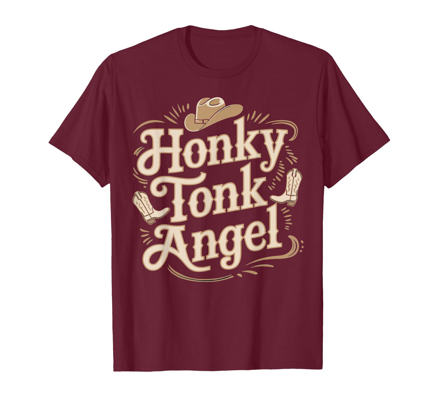 Honky Tonk Angel Western Farm Musician Honky Tonk T-Shirt