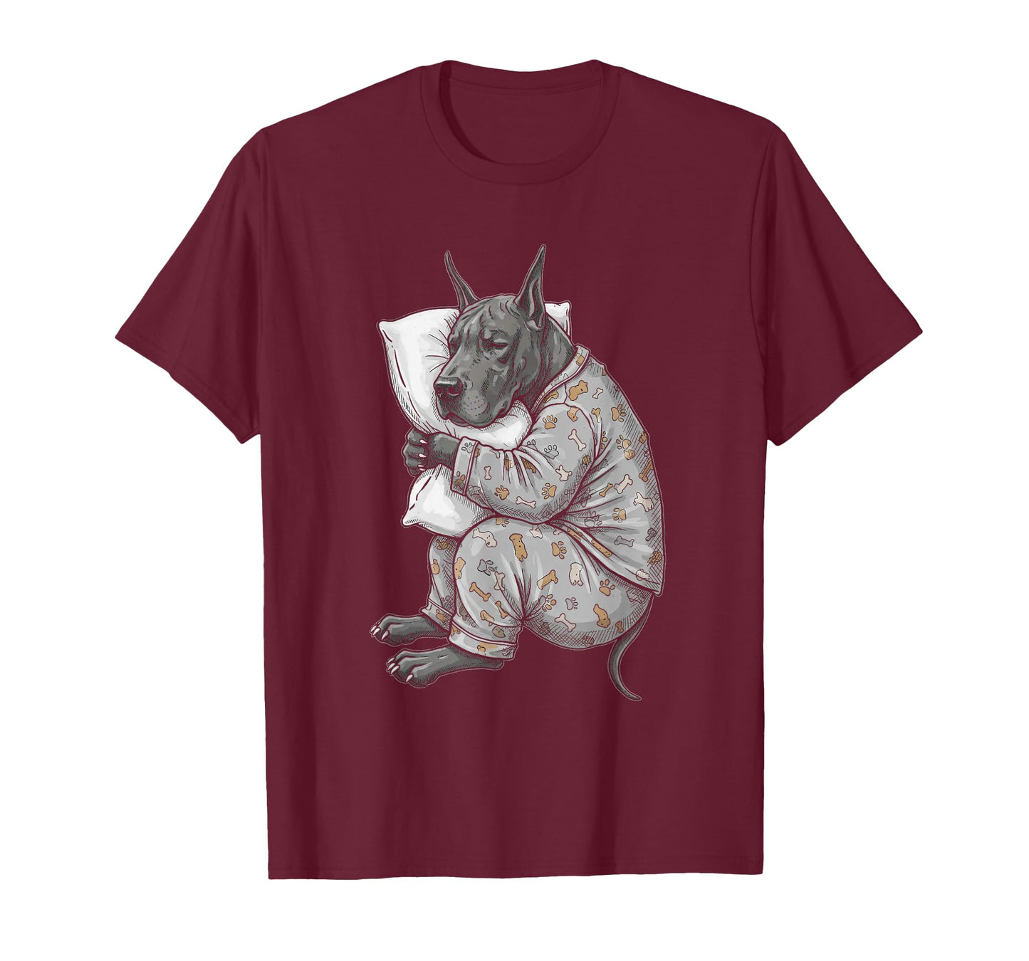 Funny Sleepy Great Dane Pajama Men Women Kids T-Shirt