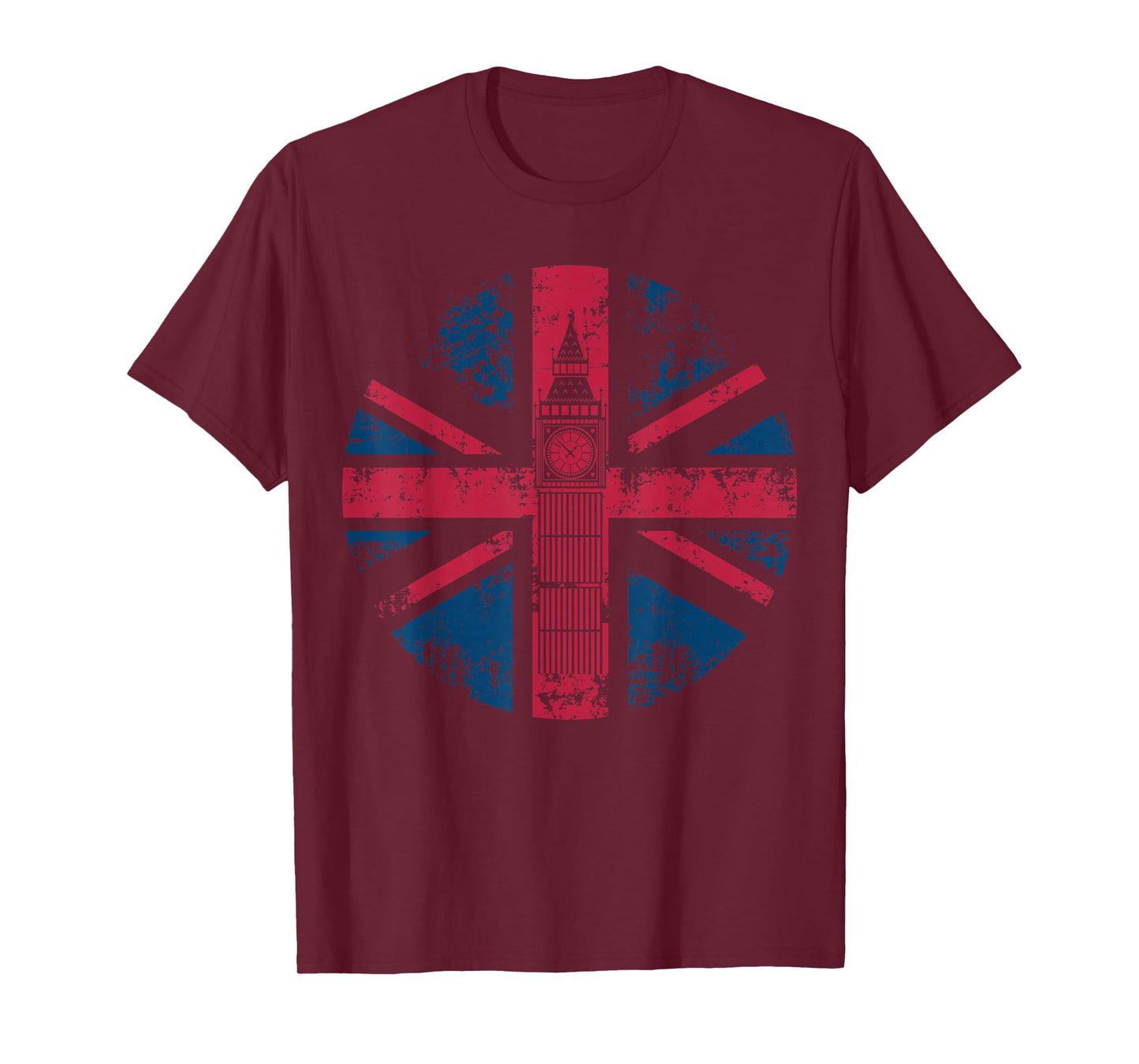 London Big Ben Union Jack Vintage UK Flag British Gift T-Shirt