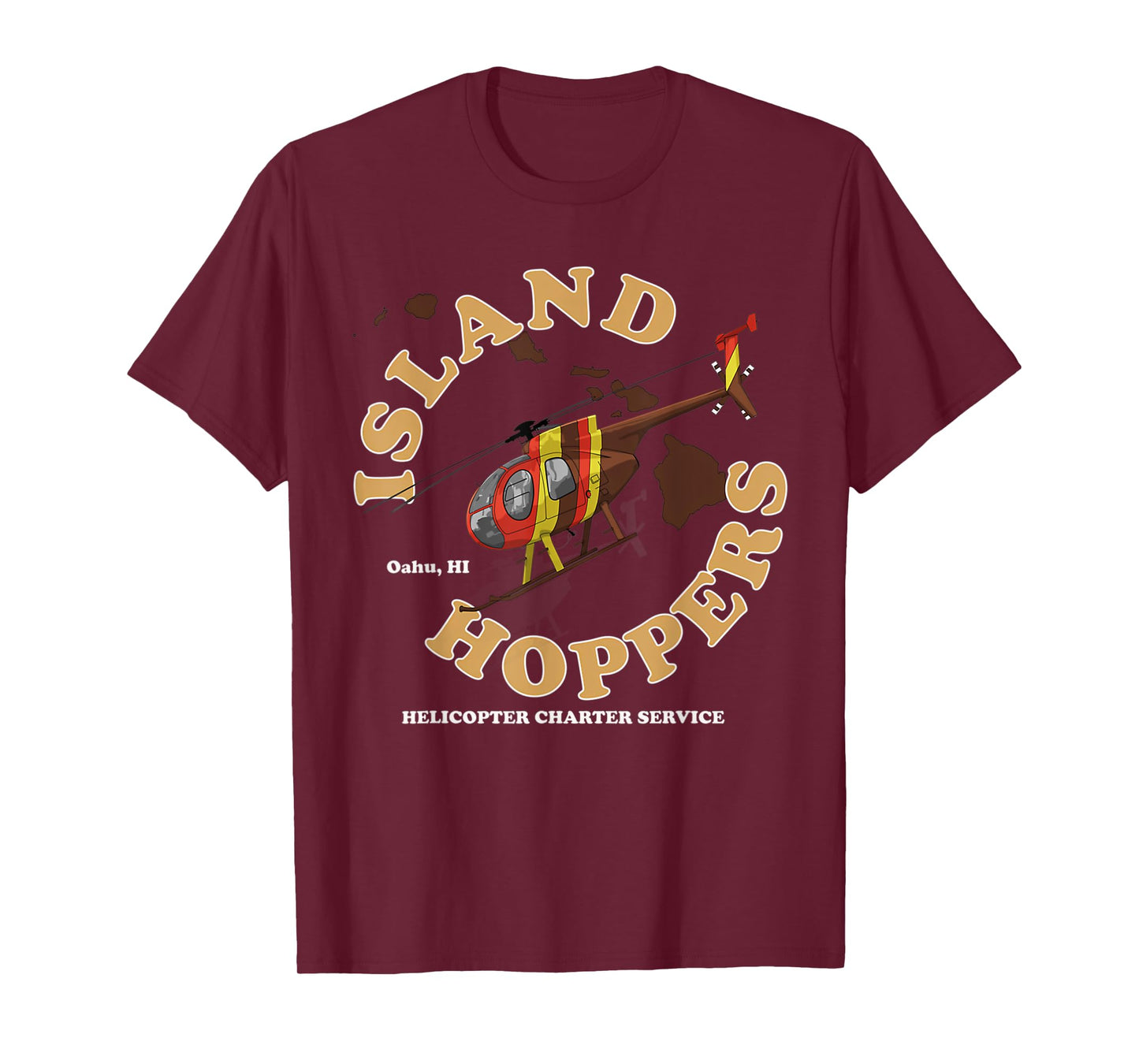 Magnum Island Helicopter Charter Service Hoppers T-Shirt