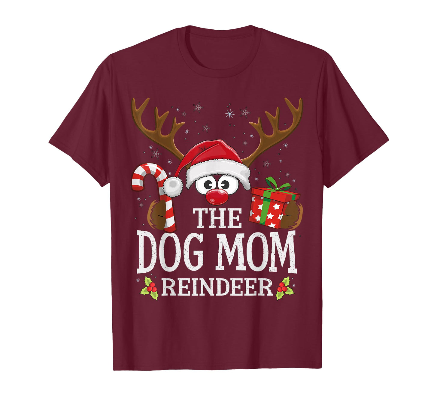 Christmas Matching The Dog Mom Reindeer Family T-Shirt for Men Women