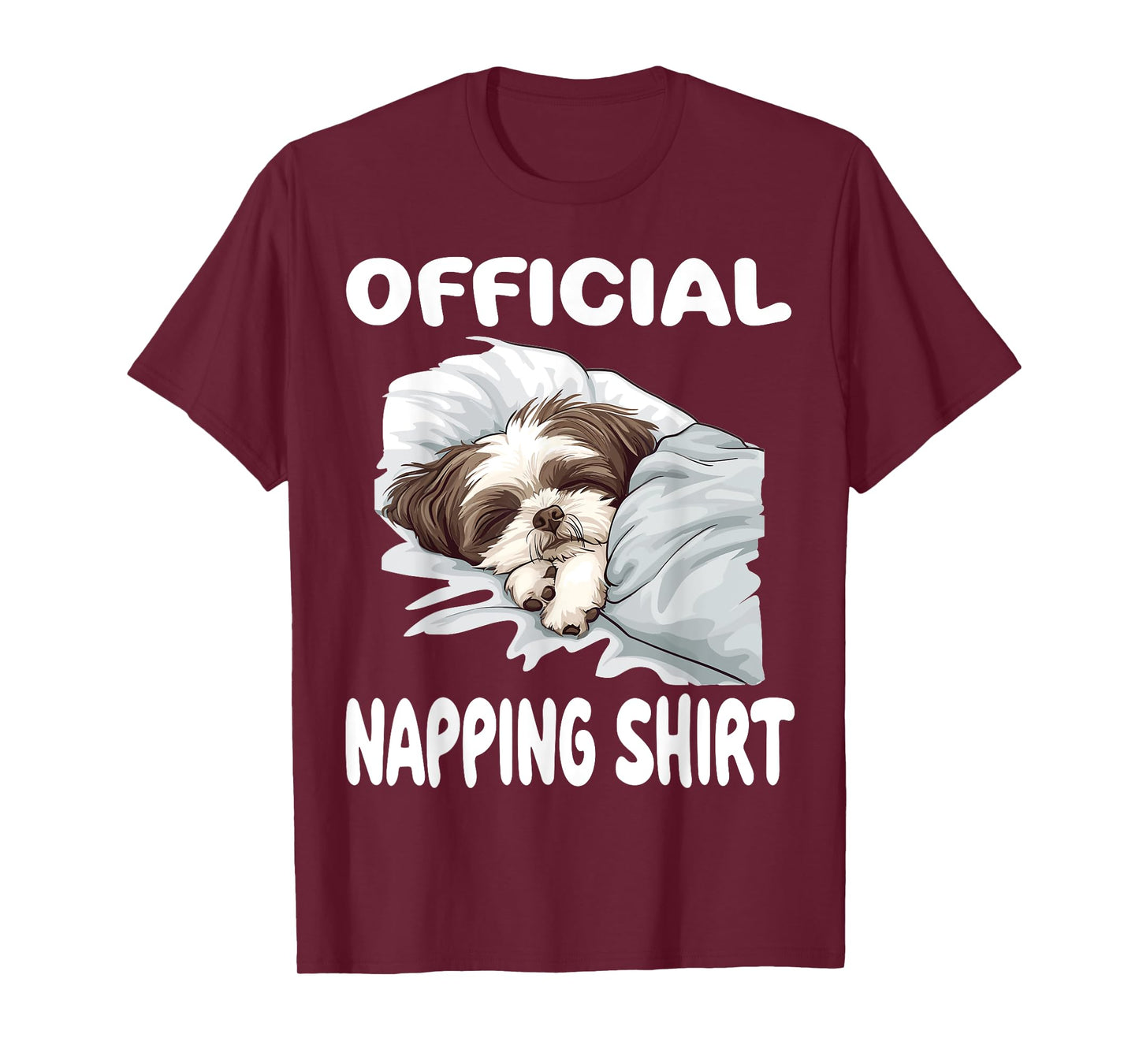 Shih Tzu Dog Official Napping shirt Pajamas Nightgown Men Women Girls Kids T-Shirt