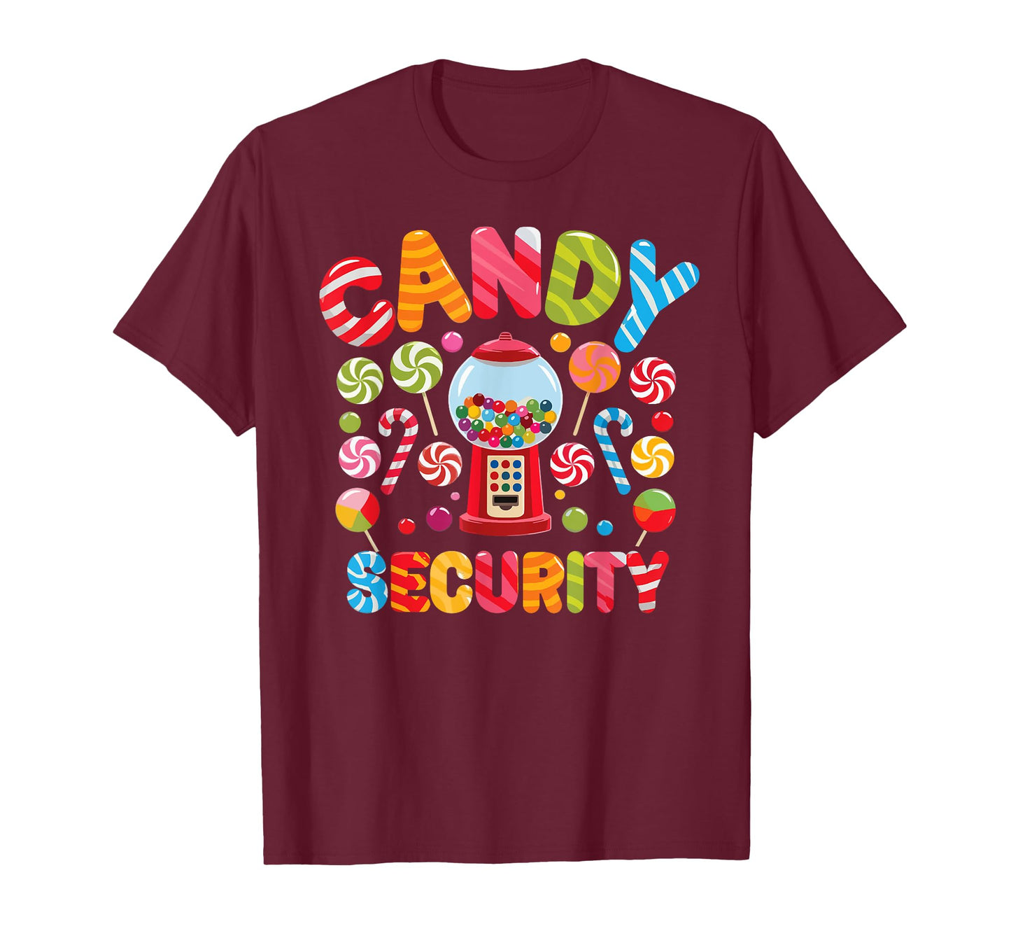 Candy Security Candy Costume Women Candy Land Kids Sweetie T-Shirt